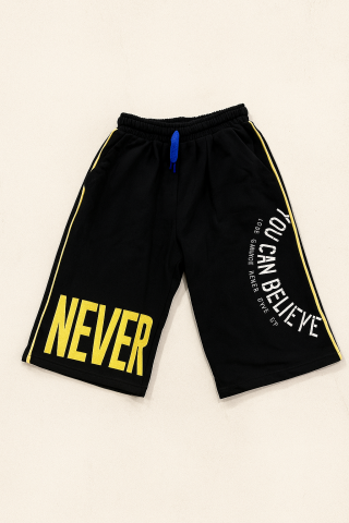 Erkek Çocuk Pamuklu Renk Bloklu Baskılı Tişört Şort Seti