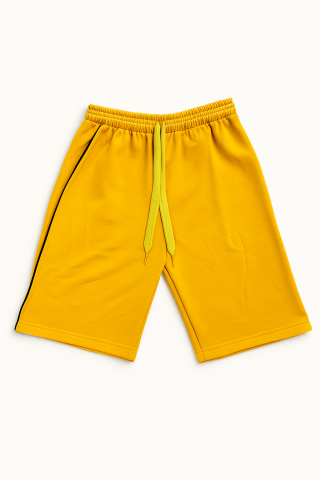 Çocuk Konforlu Yazlık Set – Üst & Soft Sarı Şort