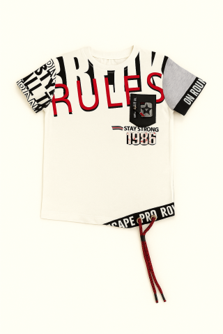 Erkek Çocuk Motivasyonel Tasarım Tişört & Elastik Bel Şort