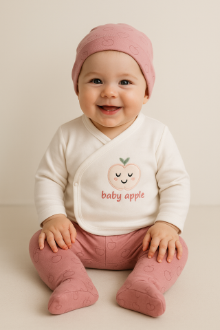 Little Life %100 Pamuklu Bebek Yenidoğan 5'li Unisex Bebek Hastane Çıkış Seti (5 PARÇA)