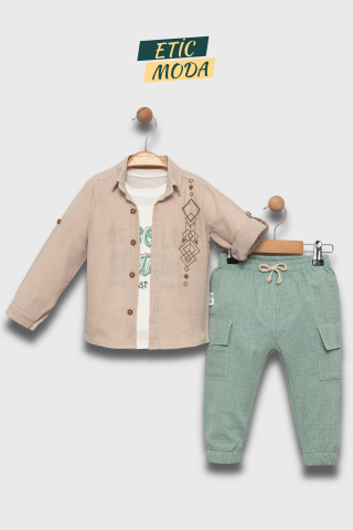 ETİC MODA Çocuk Oversize Eşofman Takımı – Gri, Rahat ve Şık Tasarım