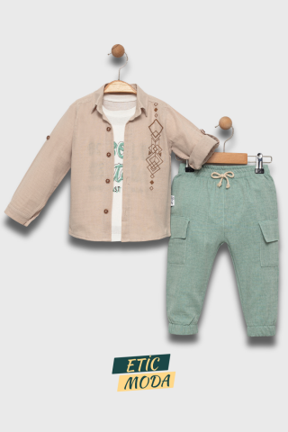 ETİC MODA Çocuk Oversize Eşofman Takımı – Gri, Rahat ve Şık Tasarım