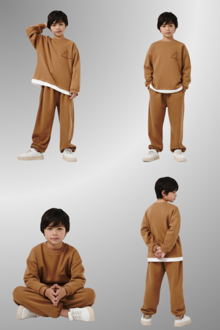 Çocuk Basic Rahat Kalıp İkili Takım – TABA