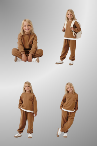 Çocuk Basic Rahat Kalıp İkili Takım – TABA