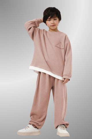 Çocuk Basic Rahat Kalıp İkili Takım – VİZON