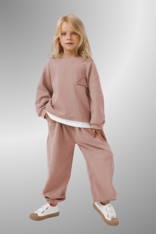 Çocuk Basic Rahat Kalıp İkili Takım – VİZON